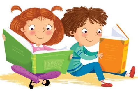 Disegno di bambini che leggono libri